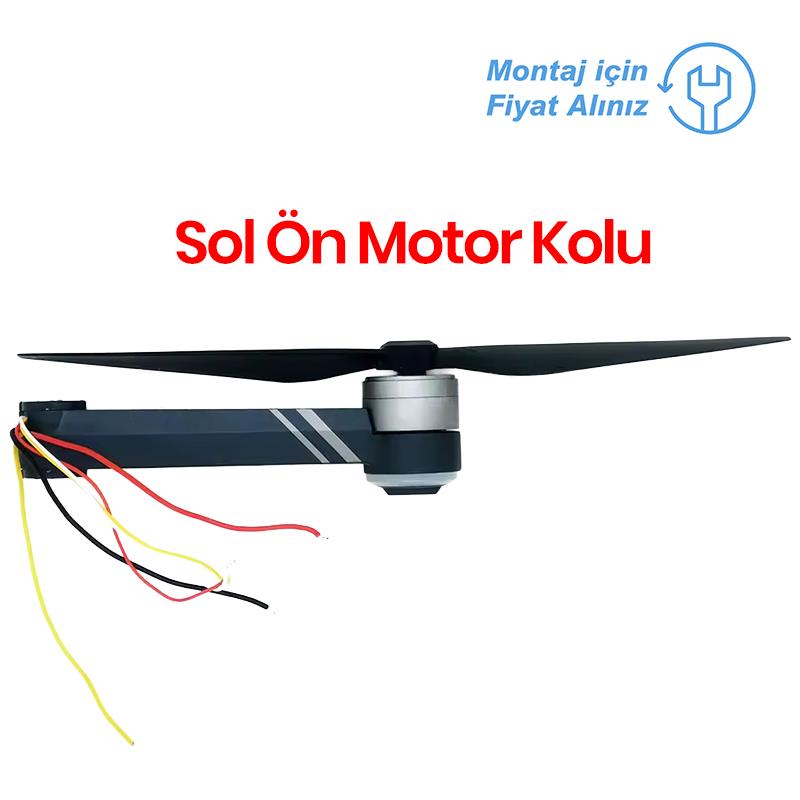 SJRC F22 S2 Pro+ 4K Drone İçin Sol Ön Motor Kolu Arm (Teknik Servis Ürünüdür-Montaj İçin Fiyat Alınız)