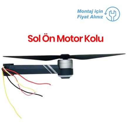 SJRC - SJRC F22 S2 Pro+ 4K Drone İçin Sol Ön Motor Kolu Arm (Teknik Servis Ürünüdür-Montaj İçin Fiyat Alınız)