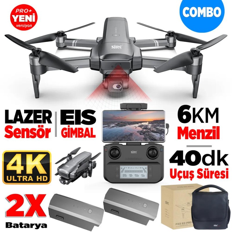 SJRC F22 S2 Pro+ Combo 4K Kameralı Drone Seti - 2Batarya+6KM Menzil+Çarpışma Sensörü+40 Dakika Uçuş Süresi+Çanta+EIS Gimbal SJRC F22 S2 Pro+ Combo 4K Kameralı Drone Seti - 2Batarya+6KM Menzil+Çarpışma Sensörü+40 Dakika Uçuş Süresi+Çanta+EIS Gimbal