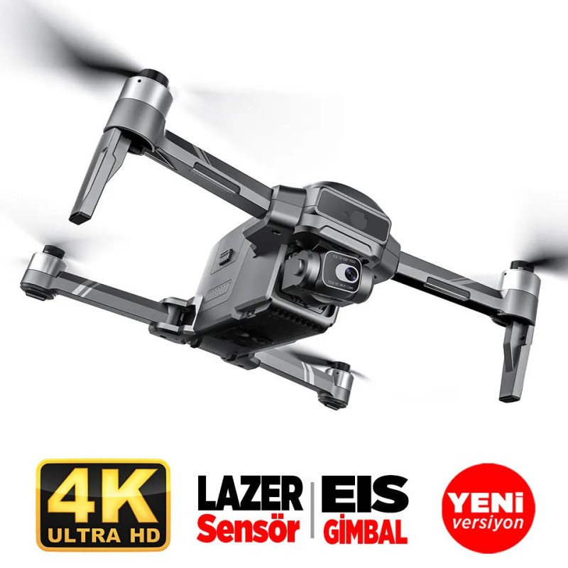 SJRC F22 S2 Pro+ Combo 4K Kameralı Drone Seti - 2Batarya+6KM Menzil+Çarpışma Sensörü+40 Dakika Uçuş Süresi+Çanta+EIS Gimbal