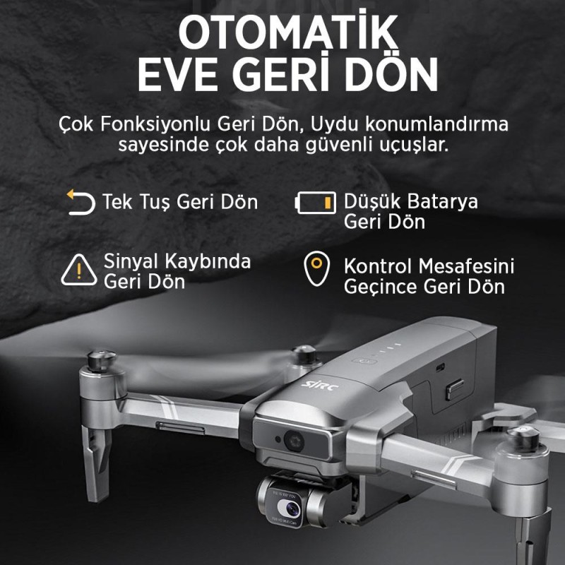SJRC F22 S2 Pro+ Combo 4K Kameralı Drone Seti - 2Batarya+6KM Menzil+Çarpışma Sensörü+40 Dakika Uçuş Süresi+Çanta+EIS Gimbal
