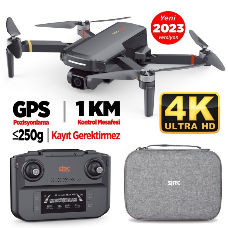SJRC F5s Pro 4K Kameralı Drone Seti+1KM Menzil+30 Dakika Uçuş Süresi+Çanta+Takip Modu