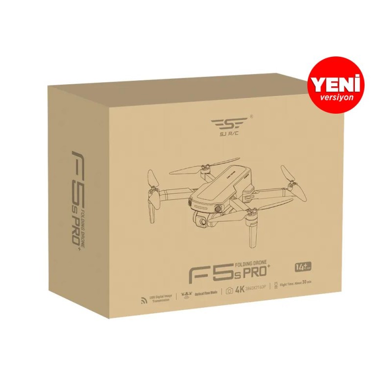 SJRC F5S Pro+ Plus 4K Kameralı Drone Seti +3.5KM Menzil+30 Dakika Uçuş Süresi+Çanta+EIS Gimbal+Takip Modu