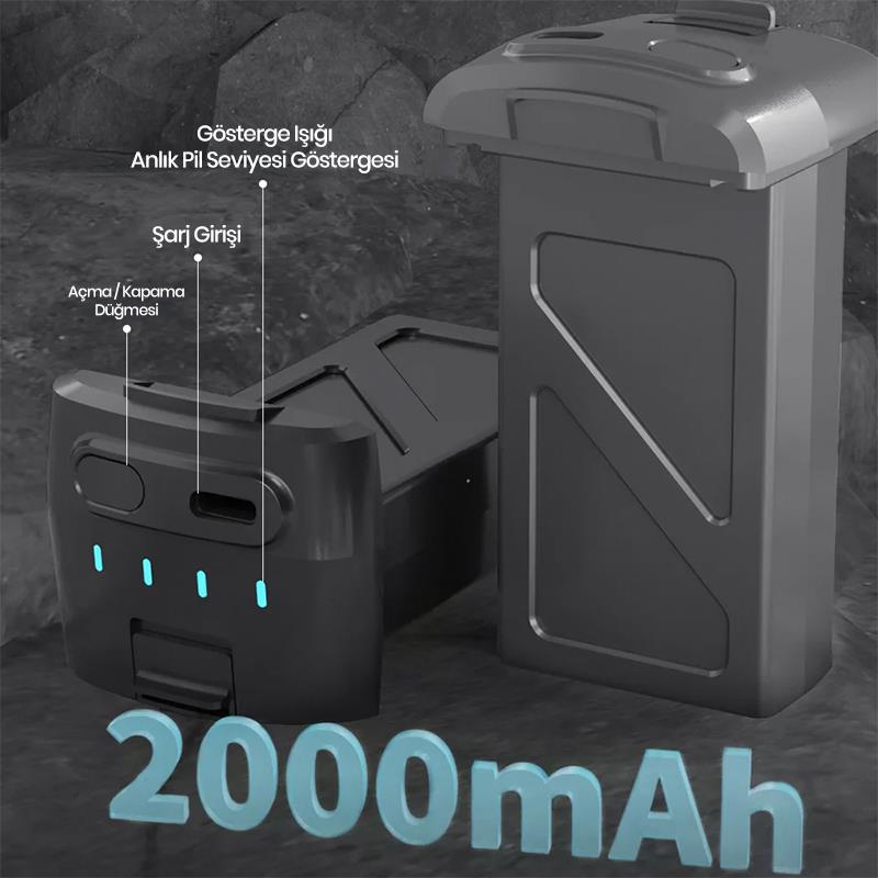 SJRC F5S Pro+ 4K Drone İçin Yedek Batarya Pil 7.4V 2000mAh