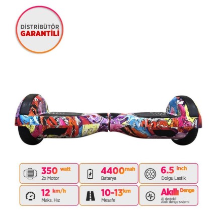 Smart Balance N3S Elektrikli Kaykay Hoverboard Scooter Self Balancing 6.5 Inch Grafity Desenli 18 - Thumbnail