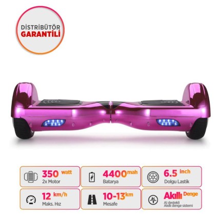 Smart Balance N3P Elektrikli Kaykay Hoverboard Scooter Self Balancing 6.5 Inch Parlak Kasa Pembe - Thumbnail