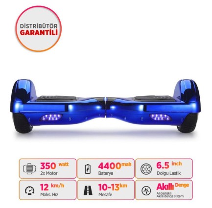 Smart Balance - Smart Balance N3P Elektrikli Kaykay Hoverboard Scooter Self Balancing 6.5 Inch Parlak Kasa Mavi