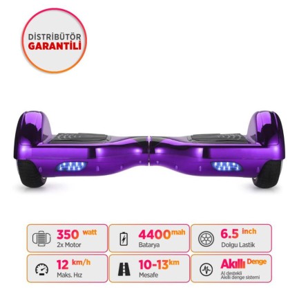 Smart Balance N3P Elektrikli Kaykay Hoverboard Scooter Self Balancing 6.5 Inch Ledli Parlak Kasa Mor - Thumbnail