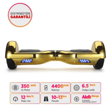 Smart Balance - Smart Balance N3P Elektrikli Kaykay Hoverboard Scooter Self Balancing 6.5 Inch Parlak Kasa Gold