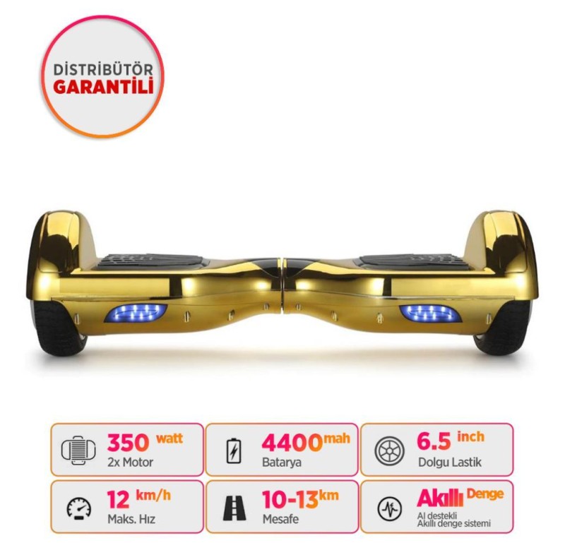 Smart Balance N3P Elektrikli Kaykay Hoverboard Scooter Self Balancing 6.5 Inch Parlak Kasa Gold