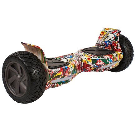 Smart Balance SBS-653 Elektrikli Kaykay Hummer Hoverboard Scooter Bluetooth Self Balancing Off Road 8.5 inch Grafity Desenli 01 - Taşıma Çantası Hediye - Thumbnail