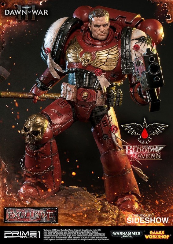 Space Marine Blood Ravens Statue