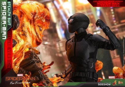 Hot Toys Spider-Man (Stealth Suit) Deluxe Version Sixth Scale Figure MMS541 904858 - Thumbnail