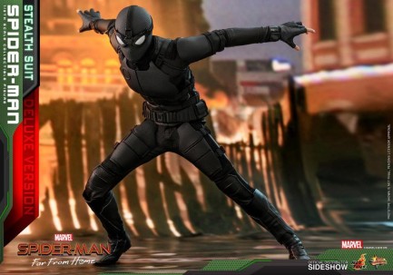 Hot Toys Spider-Man (Stealth Suit) Deluxe Version Sixth Scale Figure MMS541 904858 - Thumbnail