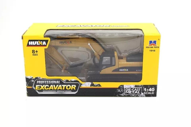 HUINA 1/40 Yüksek Kalite Ekskavatör Kepçe Kazıcı 1910 Sergilemeye Hazır Diecast Metal İş Makinası ( Kumandalı Değildir )