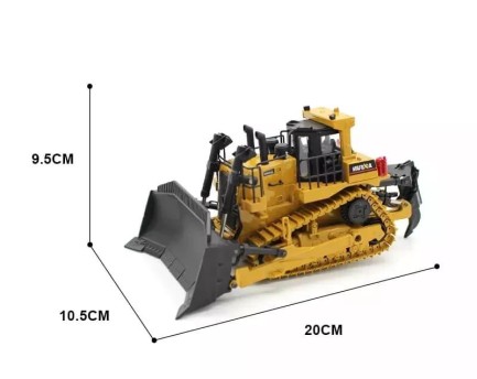 HUINA 1/40 Yüksek Kalite Detaylı Ekskavatör Buldozer İş Makinası 1700 - Sergilenmeye Hazır Diecast Metal ( Kumandalı Değildir ) - Thumbnail