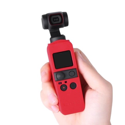 DJI Pocket 2 Gimbal Kamera Kırmızı Silikon Koruma Kabı - Thumbnail