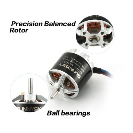 SunnySky A2216 1400KV Brushless Fırçasız Motor Multikopter Multirotor Drone Motoru CCW (Saat Yönü Tersi) - 1 Adet - Thumbnail