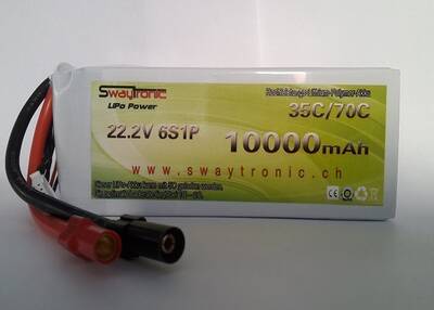 Swaytronic Lipo 6s 22,2v 10000 mah 35c/70c XT150