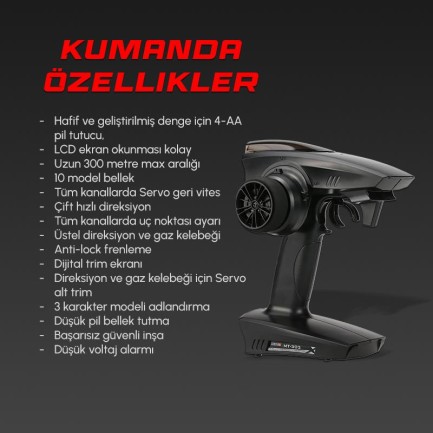 SY RACING 1/5 Baja 5B 30.5CC RTR Kurşunsuz Benzinli Uzaktan Kumandalı RC Arazi Model Araba 80+kmh 75CM Uzunluk Offroad Gri (Kullanıma Hazır) - Thumbnail
