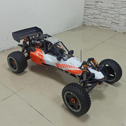 SY RACING 1/5 Baja 5B 30.5CC RTR Kurşunsuz Benzinli Uzaktan Kumandalı RC Arazi Model Araba 80+kmh 75CM Uzunluk Offroad Turuncu (Kullanıma Hazır) - Thumbnail