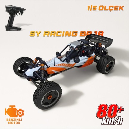SY RACING 1/5 Baja 5B 30.5CC RTR Kurşunsuz Benzinli Uzaktan Kumandalı RC Arazi Model Araba 80+kmh 75CM Uzunluk Offroad Turuncu (Kullanıma Hazır) SYRACING/BAJA5B-TURUNCU - Thumbnail