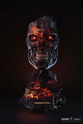 Sideshow Collectibles - Pure Arts T-800 Battle Damaged Art Mask 1:1 Life-Size Bust Terminator 2 906839