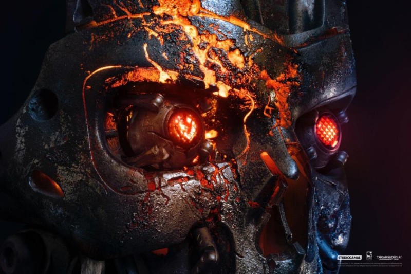 Pure Arts T-800 Battle Damaged Art Mask 1:1 Life-Size Bust Terminator 2 906839