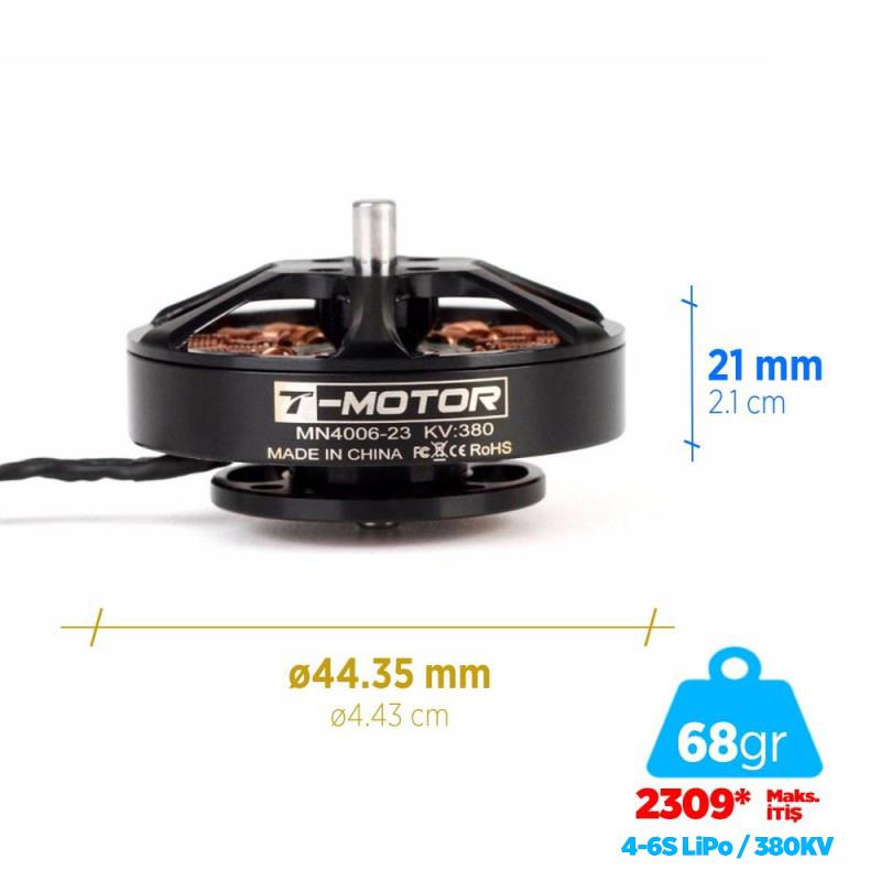 T-Motor MN4006 380KV Antigravity Outrunner Brushless Fırçasız Brushless Fırçasız UAV Motor Multikopter Multi-rotor Quadcopter Hexacopter Drone Motoru 2 Adet