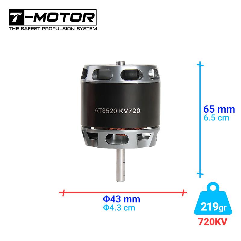 T-Motor AT3520 720KV Brushless Fırçasız Sabit Kanat VTOL UAV Drone Uzun Şaft Motor
