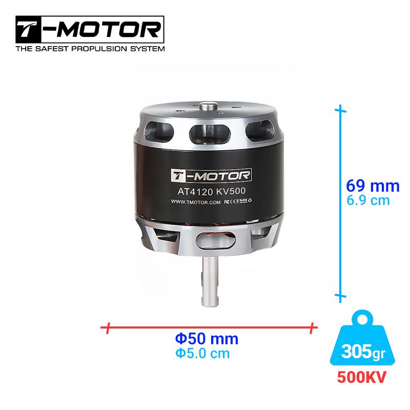 T-Motor AT4120 500KV Brushless Fırçasız Sabit Kanat VTOL UAV Drone Uçak Uzun Şaft Motor
