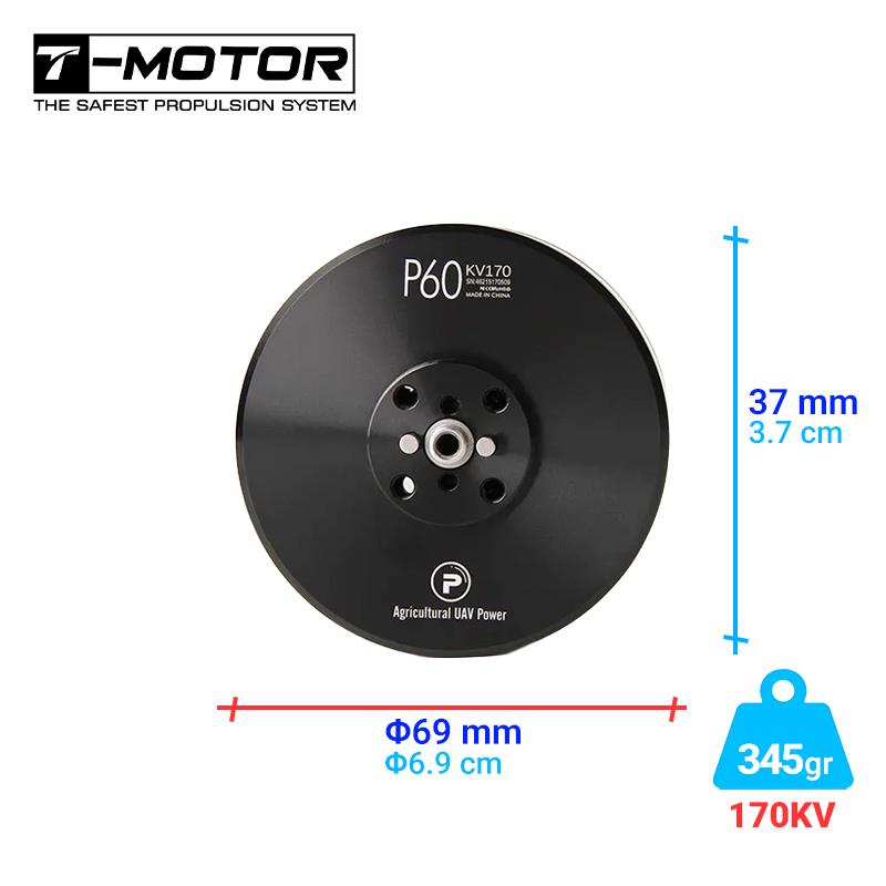 T-Motor P Type P60 170KV Brushless Fırçasız UAV Motor VTOL Multikopter Multi-rotor Quadcopter Hexacopter Drone Motoru (Without PIN)