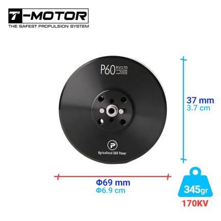 T-MOTOR - T-Motor P Type P60 170KV Brushless Fırçasız UAV Motor VTOL Multikopter Multi-rotor Quadcopter Hexacopter Drone Motoru (Without PIN)
