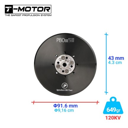 T-MOTOR - T-Motor P Type P80III 120KV Brushless Fırçasız UAV Motor VTOL Multikopter Multi-rotor Quadcopter Hexacopter Drone Motoru (Without PIN)