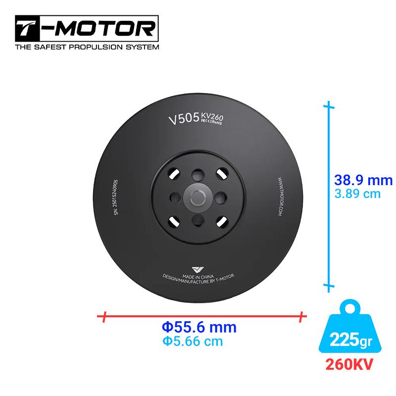 T-Motor V Type V505 260KV Brushless Fırçasız UAV Motor VTOL Multikopter Multi-rotor Quadcopter Hexacopter Drone Motoru