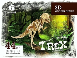 PERSHANG - T-Rex Dinozor 3D Wooden Puzzle