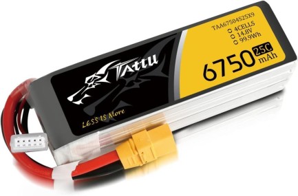 Tattu 4S 6750mAh 14.8V 25C Lityum Polimer Li-Po Lipo Batarya Drone Pil - Thumbnail
