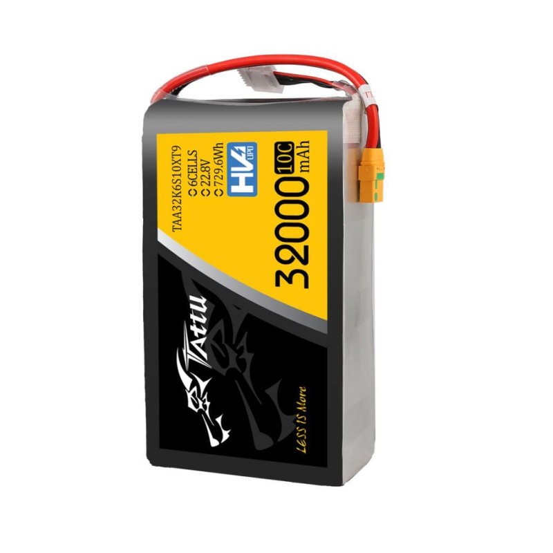 Tattu 6S 32000 mAh 22.8V 10C HV Lityum Polimer Li-Po Lipo Batarya Drone Pil