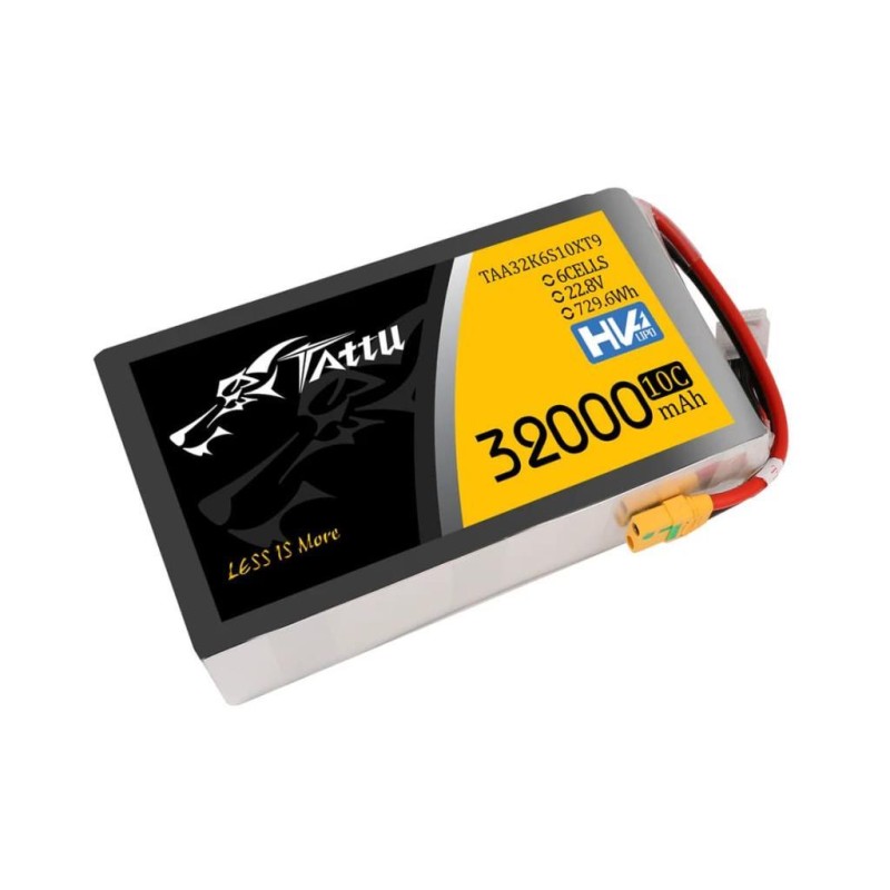 Tattu 6S 32000 mAh 22.8V 10C HV Lityum Polimer Li-Po Lipo Batarya Drone Pil