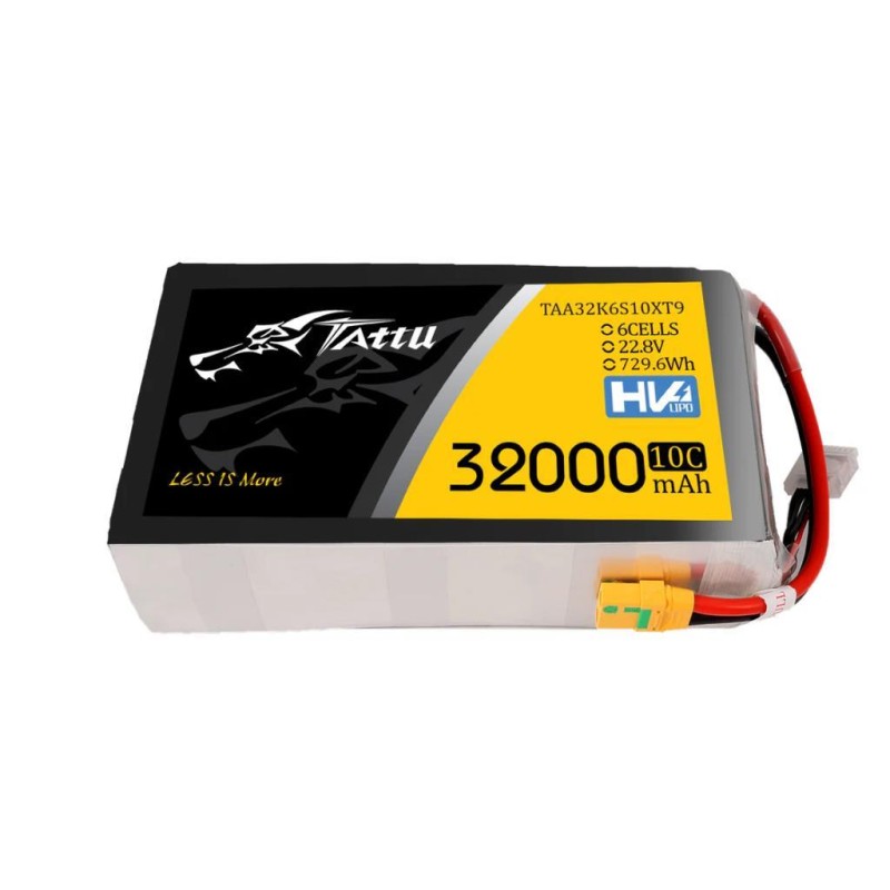 Tattu 6S 32000 mAh 22.8V 10C HV Lityum Polimer Li-Po Lipo Batarya Drone Pil