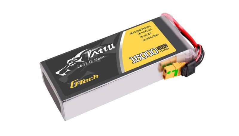 Tattu G-Tech 4S 16000mAh 14.8V 30C Lityum Polimer Li-Po Lipo Batarya Drone Pil