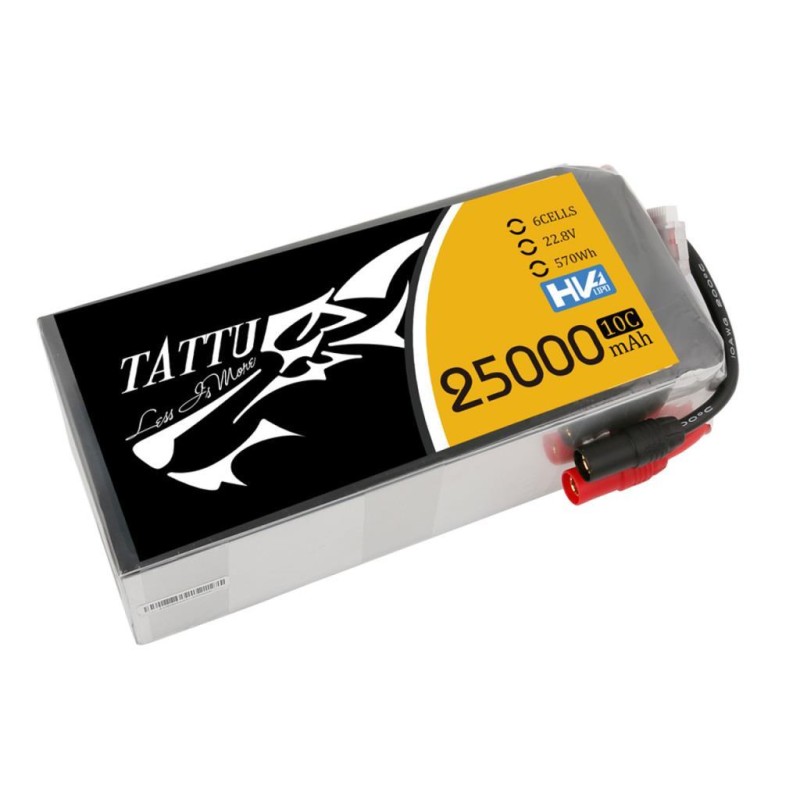 Tattu G-Tech 6S 25000mAh 22.8V 10C HV Lityum Polimer Li-Po Lipo Batarya Drone Pil