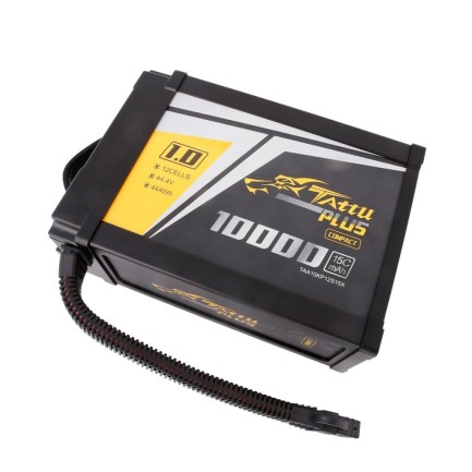 Tattu Plus 1.0 Compact 12S 10000mAh 44.4V 15C Lityum Polimer Li-Po Lipo Batarya Drone Pil - Thumbnail