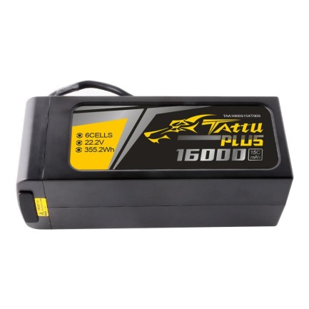 Tattu Plus 6S 16000mAh 22.2V 15C Lityum Polimer Li-Po Lipo Smart Batarya Drone Pil - Thumbnail