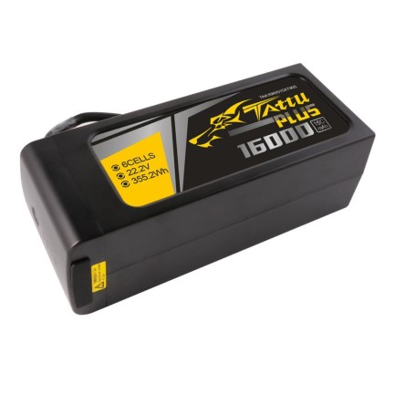 Tattu Plus 6S 16000mAh 22.2V 15C Lityum Polimer Li-Po Lipo Smart Batarya Drone Pil - Thumbnail