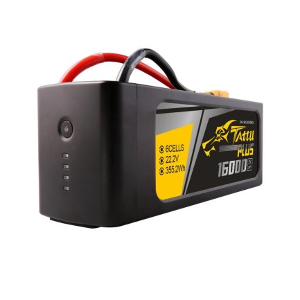 Tattu Plus 6S 16000mAh 22.2V 15C Lityum Polimer Li-Po Lipo Smart Batarya Drone Pil - Thumbnail