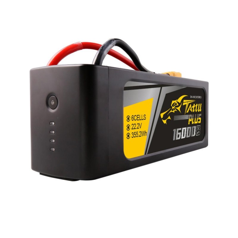 Tattu Plus 6S 16000mAh 22.2V 15C Lityum Polimer Li-Po Lipo Smart Batarya Drone Pil