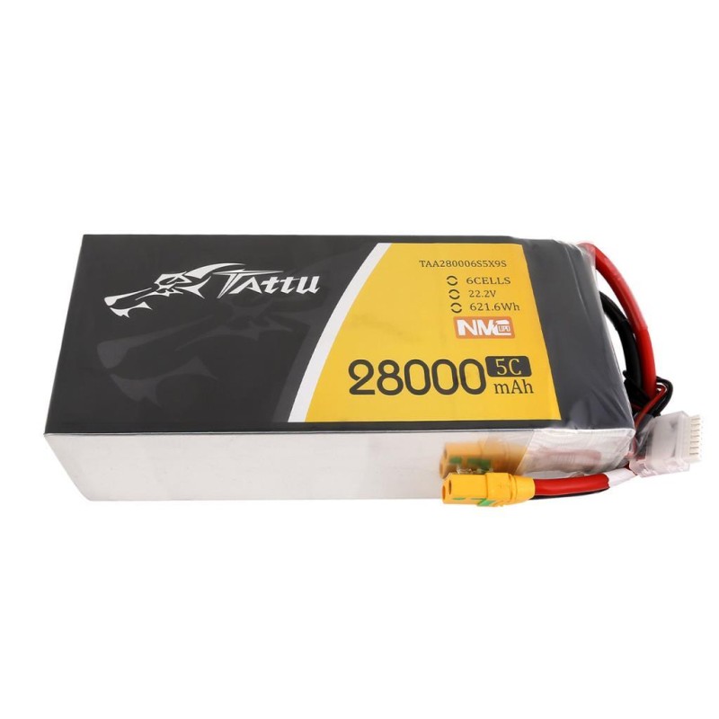 Tattu Semi-Solid State 28000mAh 22.2V 6S NMC Lityum Polimer Li-Po Lipo Batarya Drone Pil