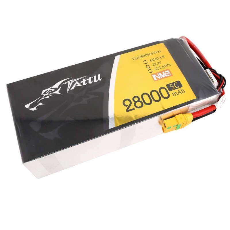 Tattu Semi-Solid State 28000mAh 22.2V 6S NMC Lityum Polimer Li-Po Lipo Batarya Drone Pil