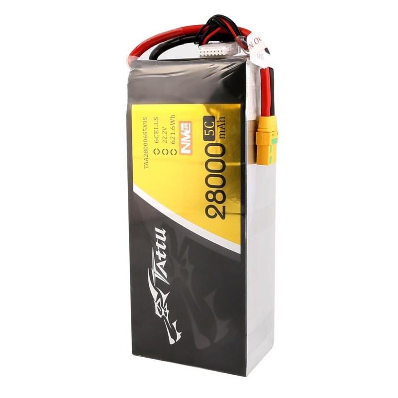 Tattu Semi-Solid State 28000mAh 22.2V 6S NMC Lityum Polimer Li-Po Lipo Batarya Drone Pil